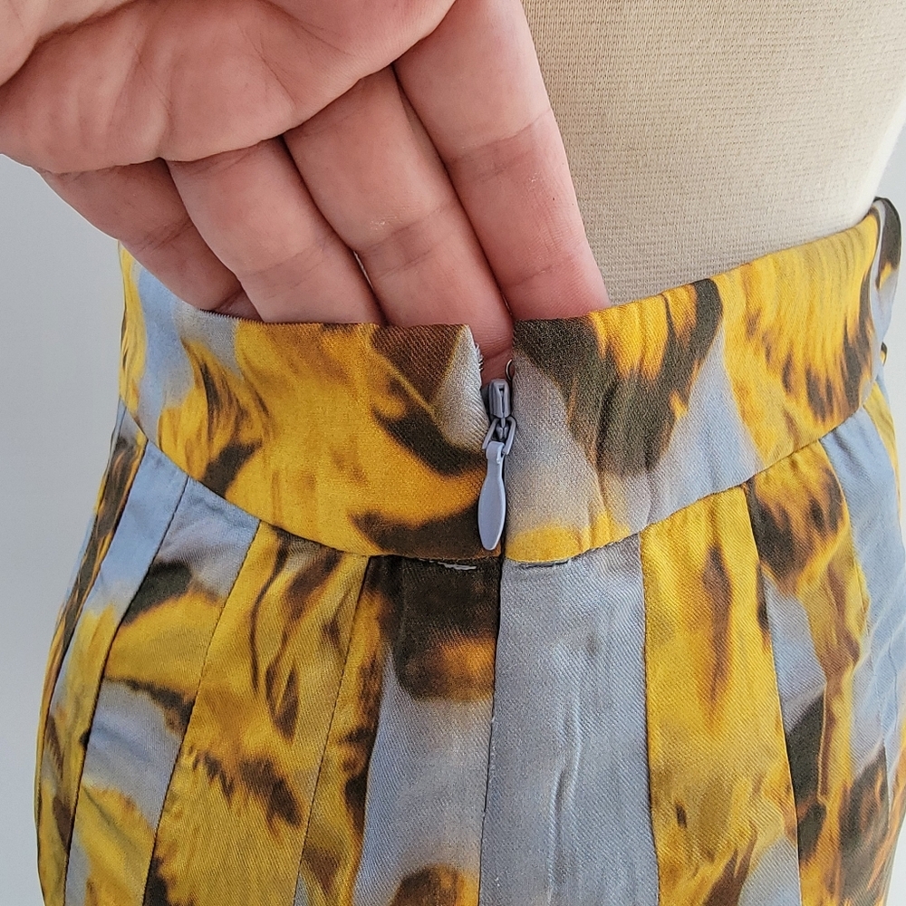 J.Crew Drapey Camisole Pleated Skirt Set Saffron Floral Size XS Preppy Academia - Picture 11 of 13